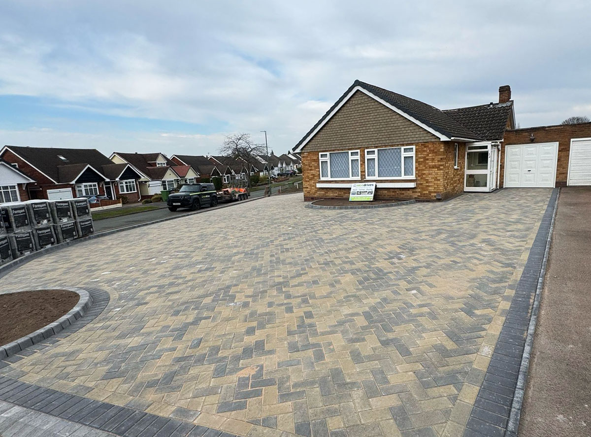 Block paving driveway project by Gold Star Home Improvements